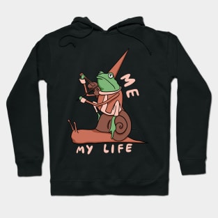 Frog Riding A Snail Hoodie